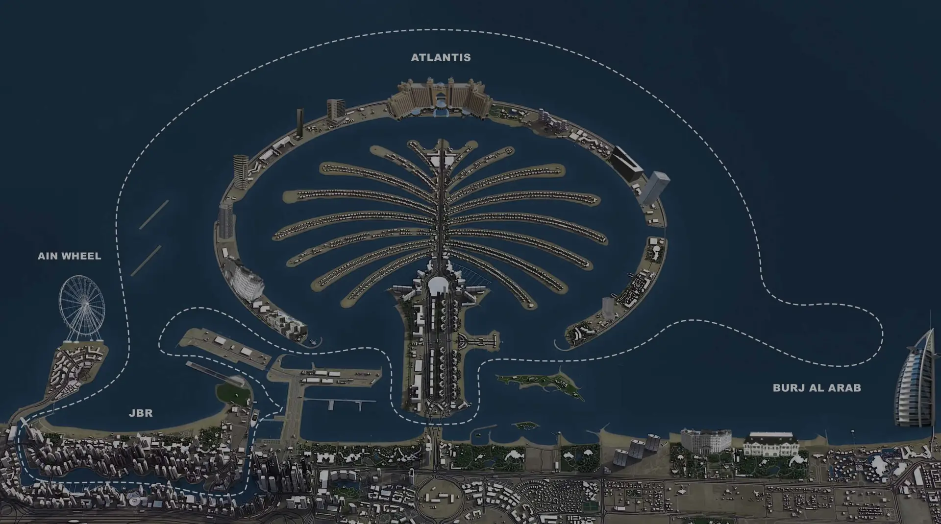 New Year Yacht Party Dubai- route map