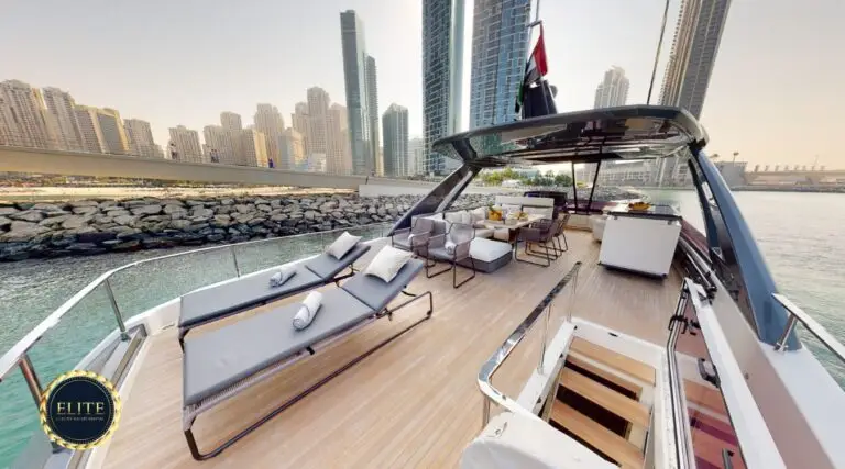 Elite Ferreti 78 Ft - Elite Luxury Yacht. Top 10 Reasons to Experience a Yacht Rental Dubai Adventure image blog.