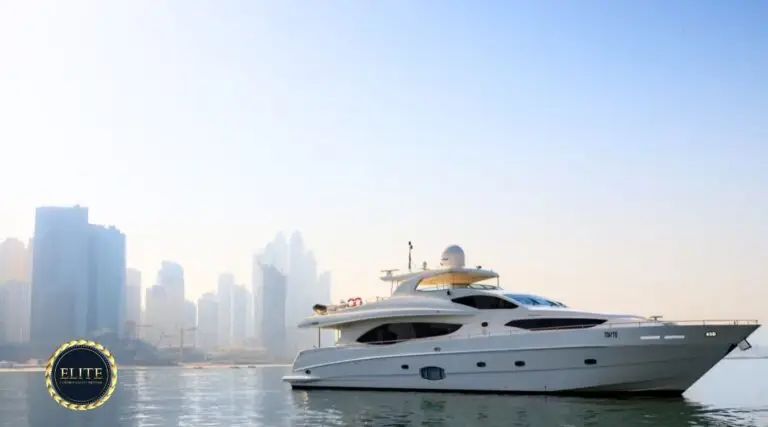 Elite Majesty 101 Ft w Jacuzzi. How to Have a Private Yacht Experience with Yacht Rental Dubai image blog