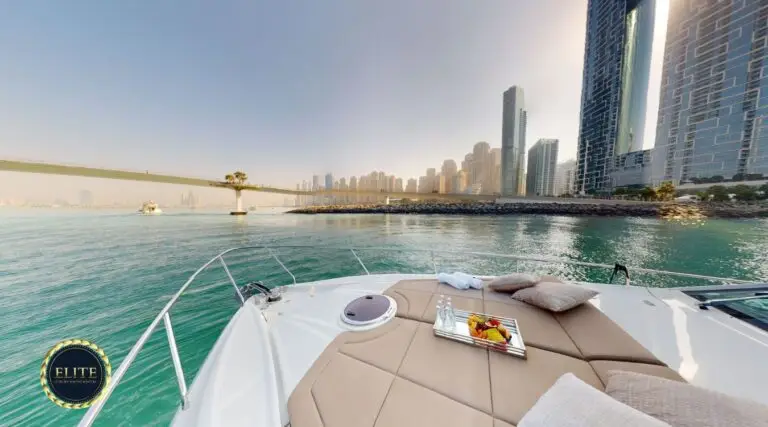 Elite Pershing White 54 Ft - Elite Luxury Yacht. how much a yacht rental costs in Dubai image blog.