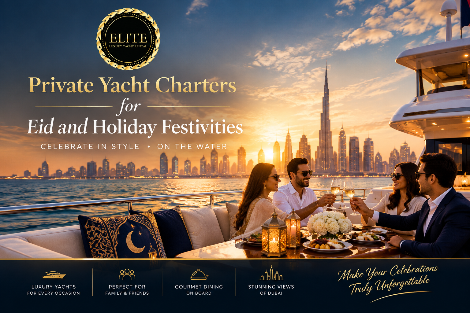Private Yacht Charters for Eid and Holiday Festivities