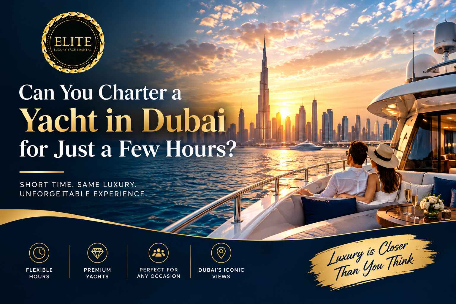 Can You Charter a Yacht in Dubai for Just a Few Hours?