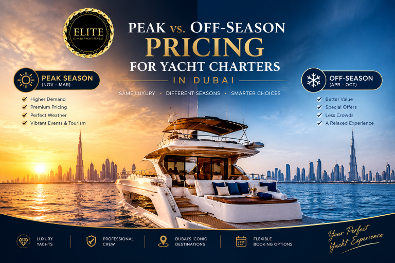Peak vs. Off-Season Pricing for Yacht Charters in Dubai